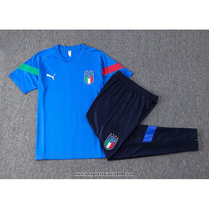 Tuta da Track Italia Manica Corta 2022 2023 Blu